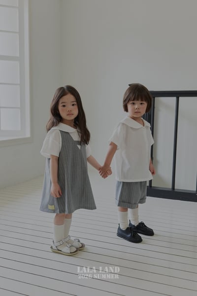 lala land51｜(75-120cm) 2色經典捲邊條紋短褲11