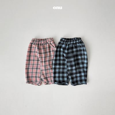 onu 26｜(70cm-115cm) 法蘭絨格紋直筒褲1