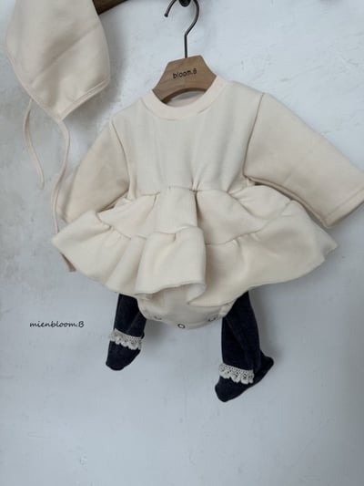 Bloom.b19｜(0m-24m) 天鵝絨蕾絲邊內搭褲襪7