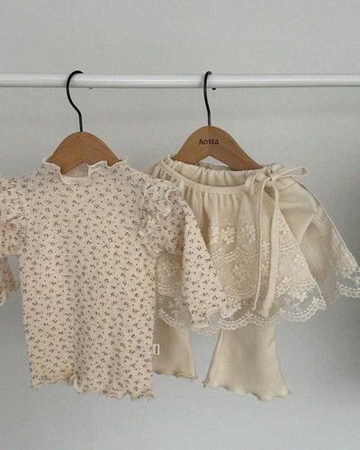 AOSTA11｜(6m-5y) 蕾絲帶層次裙15