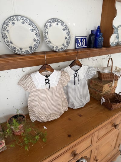 Marron01｜(3m-18m) 蕾絲蘋果套裝3