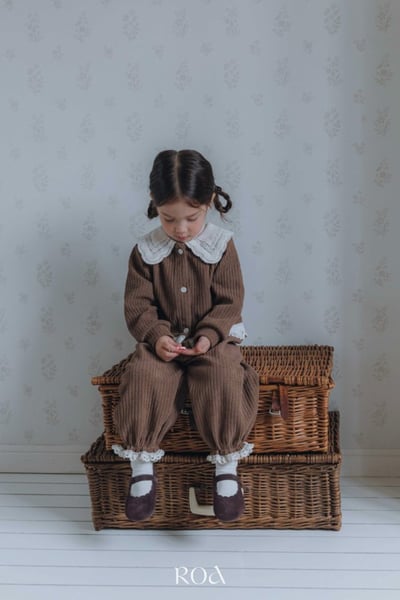 ROA11｜(80cm-120cm) 2色蕾絲翻領絨毛開衫上衣11