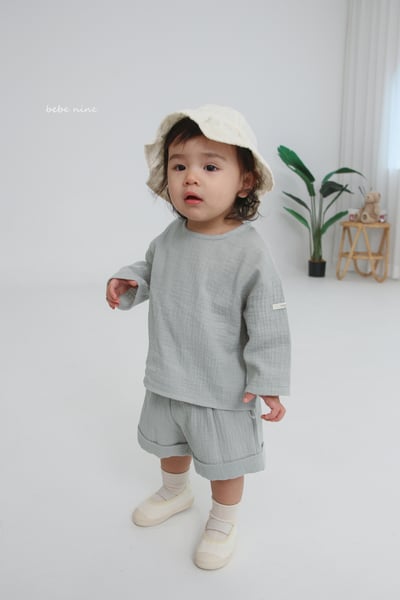 bebe nine25  (65-115) 2色棉麻素面套裝1