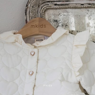 M-KIDS24｜(65-115cm) 2色絎縫愛心傘狀外套3