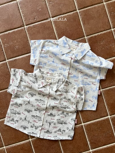 thelala57｜ (70-115) 鐵塔印花襯衫7