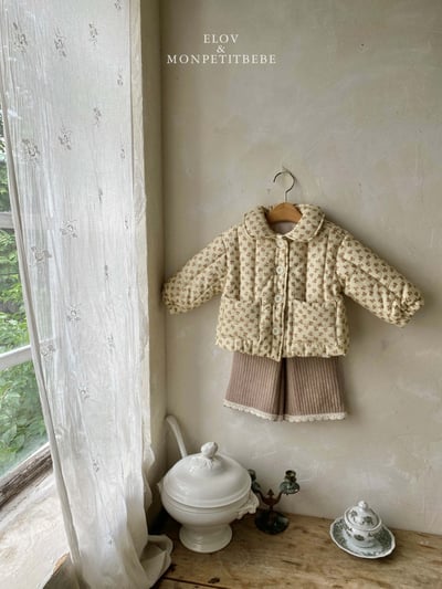 Monpetitbebe14｜(70cm-110cm) 燈芯絨蕾絲微寬褲3