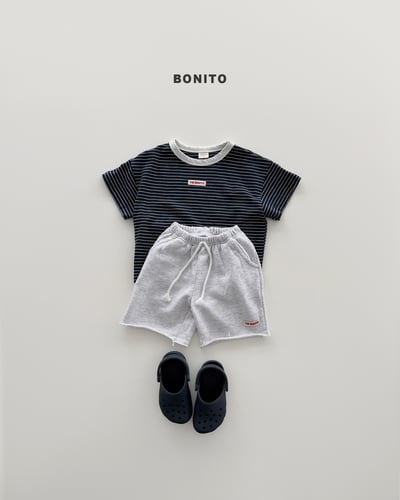 Bonito43｜(75cm-125cm) 2色鬆緊綁帶棉短褲5