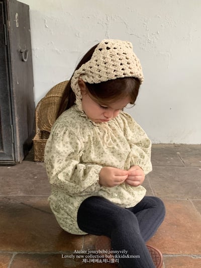 JE584｜(73-100cm) 復古碎花燈芯絨套裝11