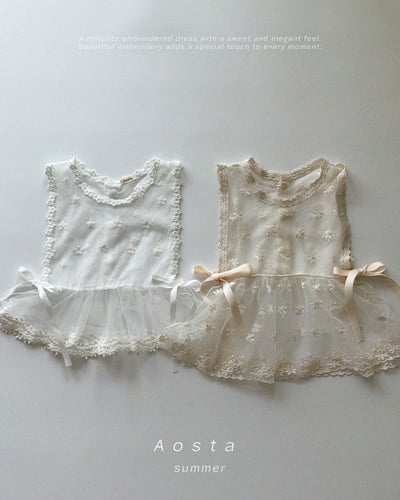 AOSTA62｜(Free) 2款蕾絲花刺繡背心1