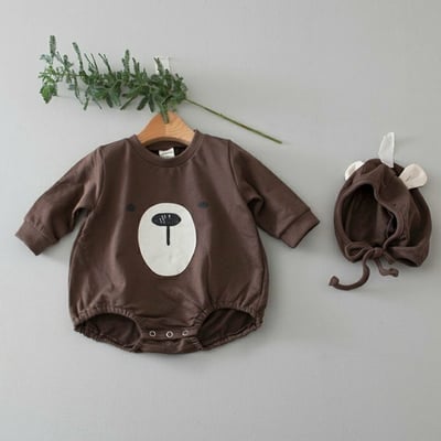 LEMONADE41｜(55cm-85cm) 2色小熊包屁衣含帽子20