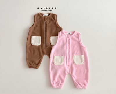 my_bebe31｜(-12m-5y) 內刷毛背心拉鍊連身褲8