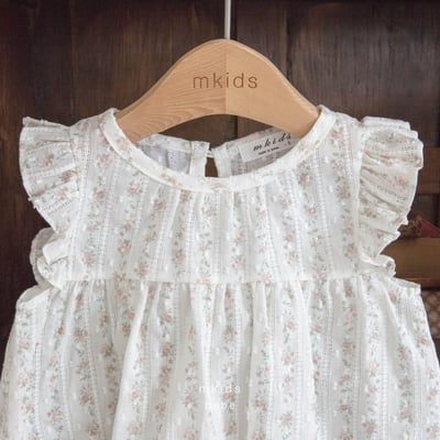 M-KIDS60｜(65-80cm) 壓紋碎花套裝11