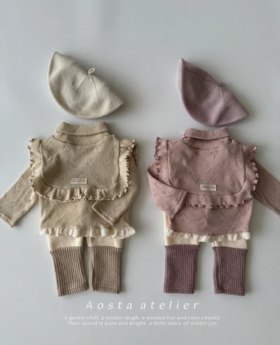 AOSTA53｜(6m-5y) 小孔針織蕾絲上衣20