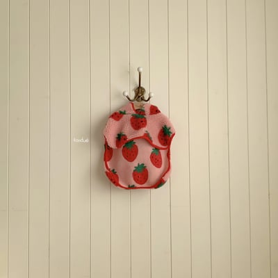 Fondue 31｜(65cm-120cm)  草莓連帽披風2