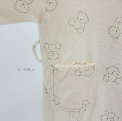 LIME&BLUE25｜(90-112cm MOM)  小熊親子綁帶睡袍12