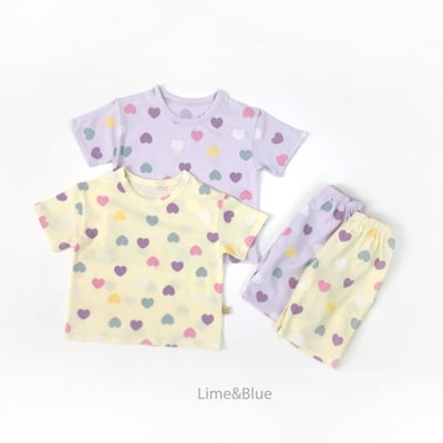 LIME&BLUE33｜(80-118cm)  繽紛愛心套裝4