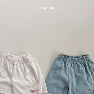 lala land61｜(75-120cm) 2色縫線棉質短褲18