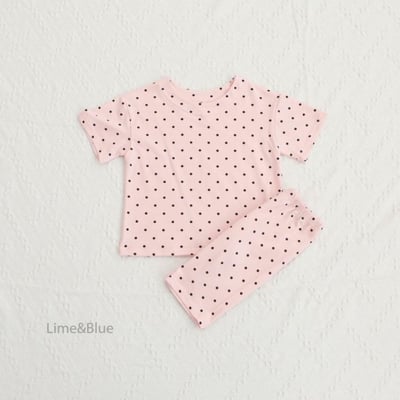 LIME&BLUE29｜(80-118cm MOM-DAD)  明星波點親子套裝6