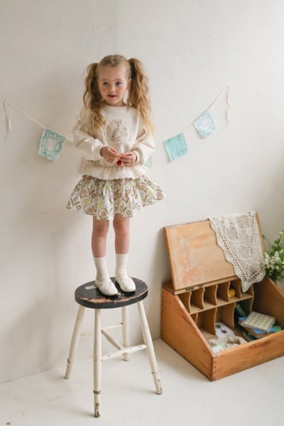 FLO51｜(75-140) 2色鬱金香棉裙4