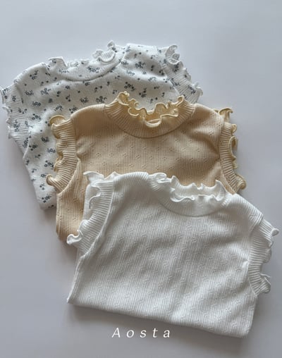 AOSTA38｜(6m-5y) 3款甜美木耳邊中領無袖1