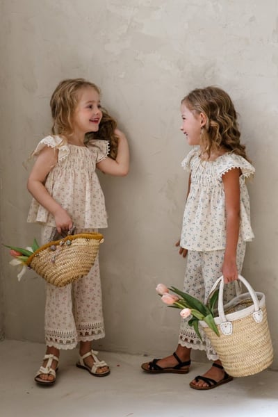 FLO17｜(75-140) 碎花娃娃裝上衣4