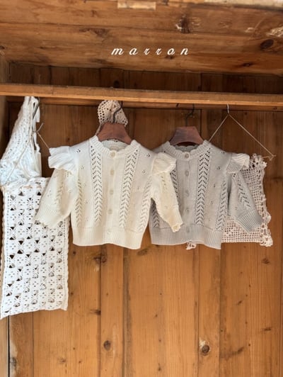 Marron01｜(1y-6y) 飛袖針織開襟外套2