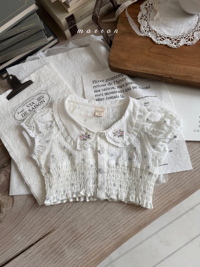 Marron35｜(1y-6y) 復古刺繡鬆緊外套7