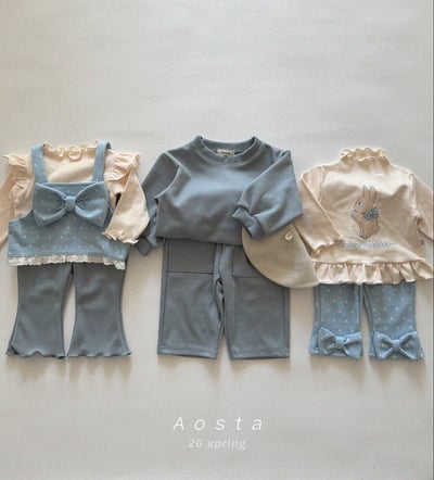 AOSTA09｜(6m-5y) 木耳邊小兔上衣14