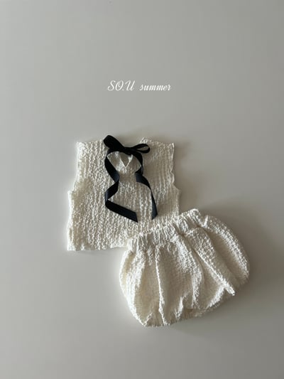SO.U23｜(6m-18m) 抓皺緞帶套裝9