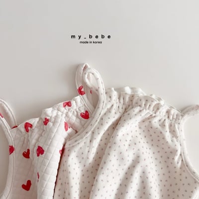 my_bebe25｜(-6m-12m-) 細肩印花內刷毛連身衣15