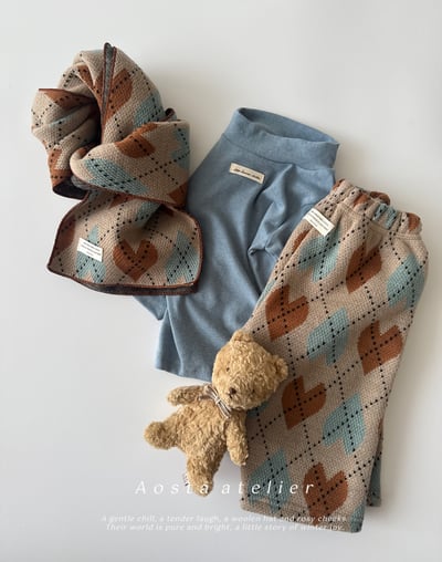 AOSTA04｜(6m-5y) 印花針織直筒褲19