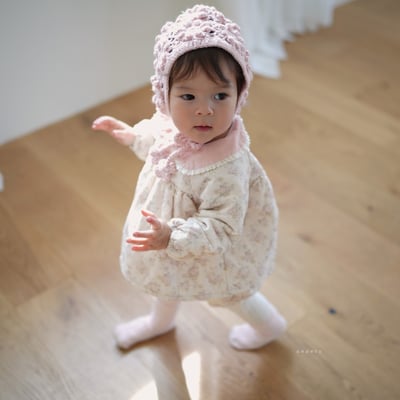 neneru07｜(60cm-85cm) 1色刷毛滾邊領燈芯絨碎花套裝9