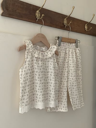 JE44｜(73-120cm) 碎花荷葉背心長褲套裝23