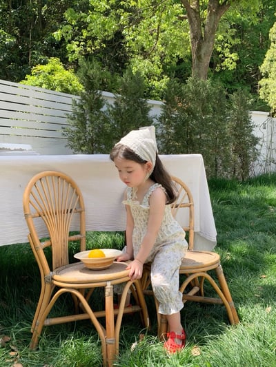 JE51｜(73-120cm) 碎花吊帶連身褲11