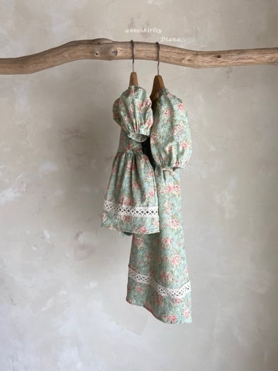 Anne Shirley30｜(1y-5y) 3色古典玫瑰花卉洋裝12