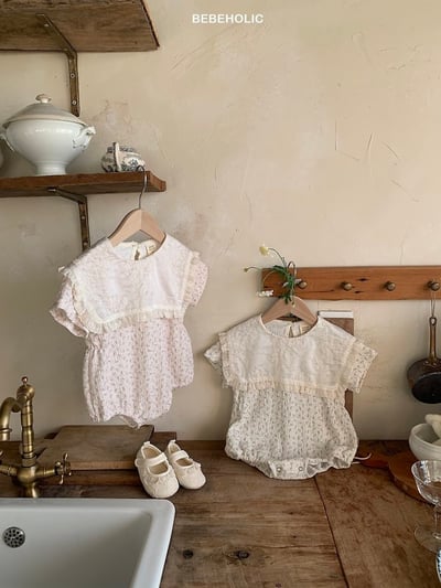 Bebe holic23｜(3m-18m) 翻領碎花連身服11