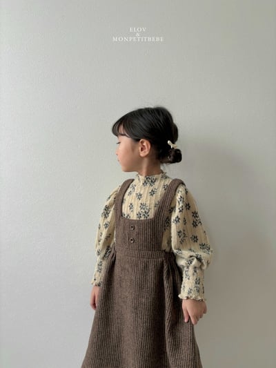 Monpetitbebe15｜(70cm-110cm) 碎花磨毛上衣11