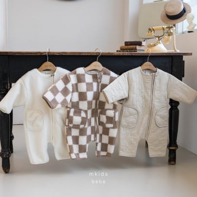 M-KIDS06｜(65-80cm) 3色刷毛口袋拉鍊連身衣12