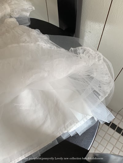 JE706｜(66-120cm) 玫瑰薄紗緞帶包屁衣/洋裝24