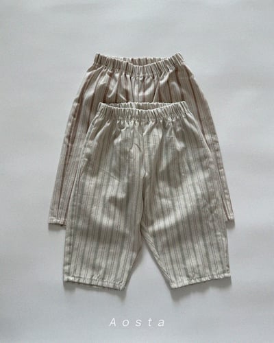 AOSTA42｜(6m-5y) 直條紋直筒長褲19