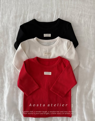 AOSTA61｜(6m-5y) 小標壓線上衣1