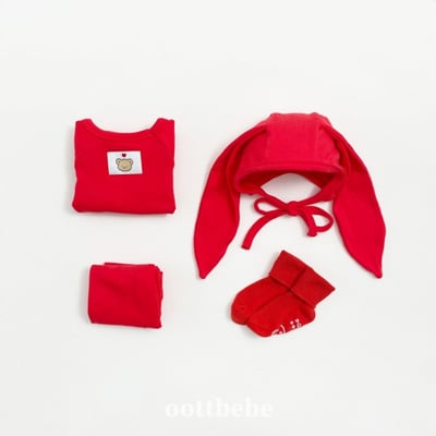 Oottbebe31｜(Free) 糖果色兔耳綁帶帽3