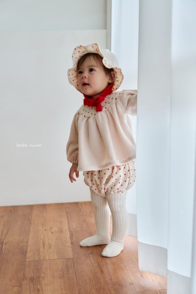 bebe nine05 (65cm-75cm) 2色波點撞色套裝含帽子7