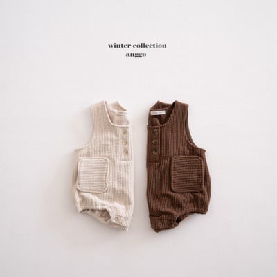 anggo32｜(3m-12m) 燈芯絨口袋包屁衣3