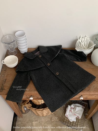 JE 638｜(80-110cm)  復古翻領大衣2