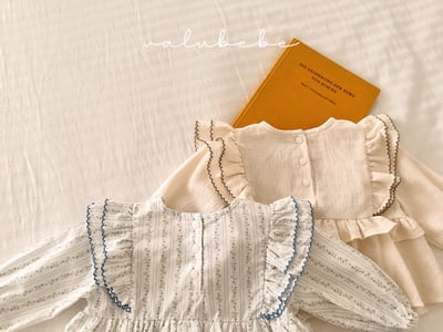 Valubebe48｜(65-90) 莓果摺邊飛袖襯衫22