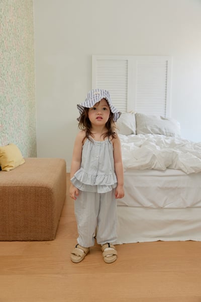 onu27｜(70cm-115cm) 荷葉邊壓紋縮口長褲2