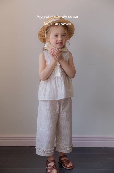 M-KIDS22｜(65-115cm) 條紋傘狀設計背心13