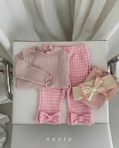 AOSTA25｜(6m-5y) 蝴蝶結小喇叭褲24