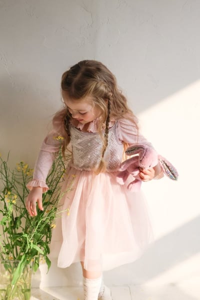 FLO37｜(75-140) 2色法式細肩薄紗洋裝17